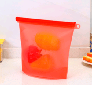 Vacuum Seal Storage Bag | Silicone (Option: Red-1500ml)