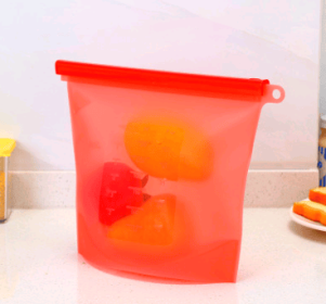 Vacuum Seal Storage Bag | Silicone (Option: Red-500ml)