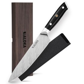 8-Inch Japanese Chef Knife | YALOKA (Option: Silver Waves Blade)
