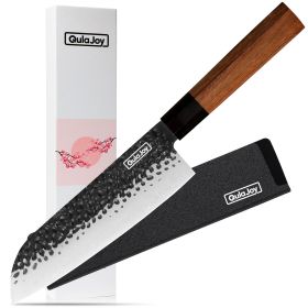 Hammered Japanese Chef Knife | QulaJoy Santoku Knife (Option: Santoku)