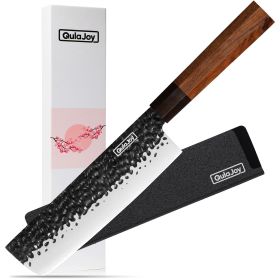 Hammered Japanese Chef Knife | QulaJoy Santoku Knife (Option: Nakiri)