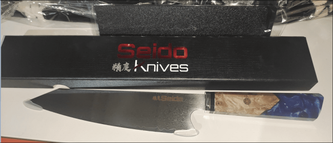 Japanese Chef’s Knife | Damascus Steel Blade (Option: Blue-34.7cm)