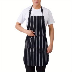 Unisex Adjustable Bib Apron | Black (Color: 1pc)