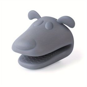 Silicone Oven Mitts | Heat-Resistan (Color: Grey)