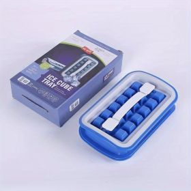 Reusable Silicone Ice Cube Tray | 18-Grid (Color: Blue)