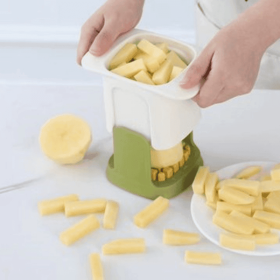 Vegetable & French Fry Cutter (Color: White)