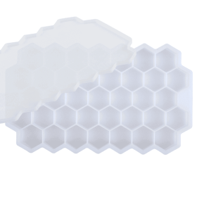 Silicone Ice Tray | Honeycomb (Color: White)