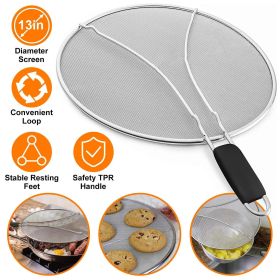Grease Splatter Screen | Stainless Steel Fine Mesh (size: 25cm)