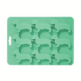 Silicone Ice Cube Mold | Dachshund (Color: Light Green)
