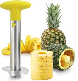 Pineapple Corer Remover | Easy Twist Slicer (Color: Yellow)