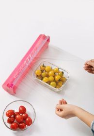 Plastic Wrap Dispenser | Slide Cutter Holder (Color: Pink)