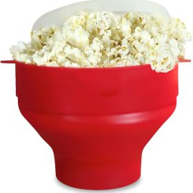 Microwave Silicone Popcorn Popper | Collapsible (Color: Red)