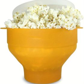 Microwave Silicone Popcorn Popper | Collapsible (Color: Yellow)