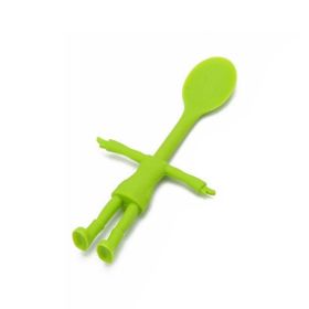 Soft Silicone Baby Spoon | Bendable (Color: Green)