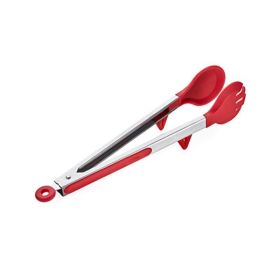 Tongs w/Silicone Tip | Stainless Steel (size: medium)