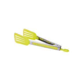 Mini Spatula Tongs | Non-Slip Silicone Tips (Color: Yellow)