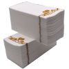 [100 Pack] Disposable Guest Towels Linen-Feel Paper Hand Towels;  Decorative Bathroom Hand Napkins for Kitchen; Weddings;  Dinners or Parties(Shipment
