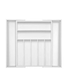 Expandable Drawer Organizer | Flatware (Color: White)