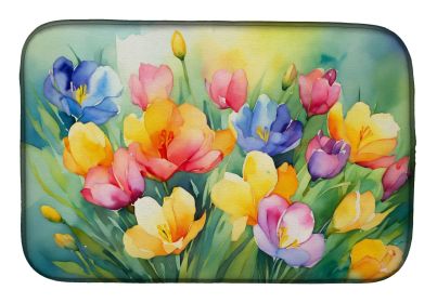 Dish Drying Mat | Freesias (Default: Default)
