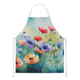 Watercolor Anemone Apron | Unisex Adult (Default: Default)