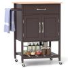 Kitchen Island Cart | Drawer & Towel Rack