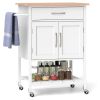 Kitchen Island Cart | Drawer & Towel Rack