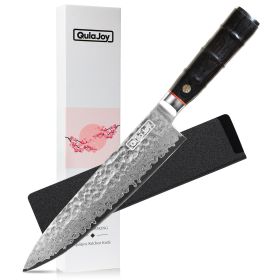 QulaJoy Japanese Chef Knife | Bamboo-Style Handle (Option: Chef Knife Black)