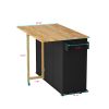 Rolling Kitchen Island Cart | 2-Door Cabinet