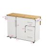 Rolling Kitchen Island Cart | 2-Door Cabinet
