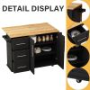 Rolling Kitchen Island Cart | 2-Door Cabinet
