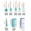 Silicone Kitchen Utensil Set | Wooden Handles