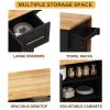 Rolling Kitchen Island Cart | 2-Door Cabinet