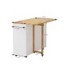 Rolling Kitchen Island Cart | 2-Door Cabinet