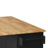 Rolling Kitchen Island Cart | 2-Door Cabinet