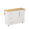 Rolling Kitchen Island Cart | 2-Door Cabinet