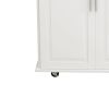 Rolling Kitchen Island Cart | 2-Door Cabinet