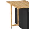 Rolling Kitchen Island Cart | 2-Door Cabinet