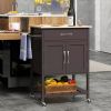 Kitchen Island Cart | Drawer & Towel Rack