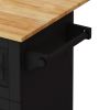 Rolling Kitchen Island Cart | 2-Door Cabinet