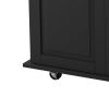 Rolling Kitchen Island Cart | 2-Door Cabinet