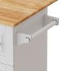 Rolling Kitchen Island Cart | 2-Door Cabinet