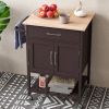 Kitchen Island Cart | Drawer & Towel Rack