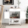 Kitchen Island Cart | Drawer & Towel Rack