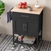 Kitchen Island Cart | Drawer & Towel Rack